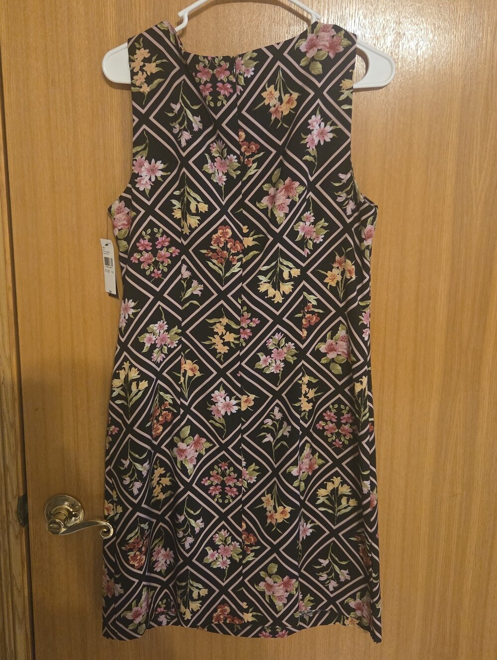 ALYX Black Floral Mini Dress with Pink and Yellow Blooms - Picture 5 of 7